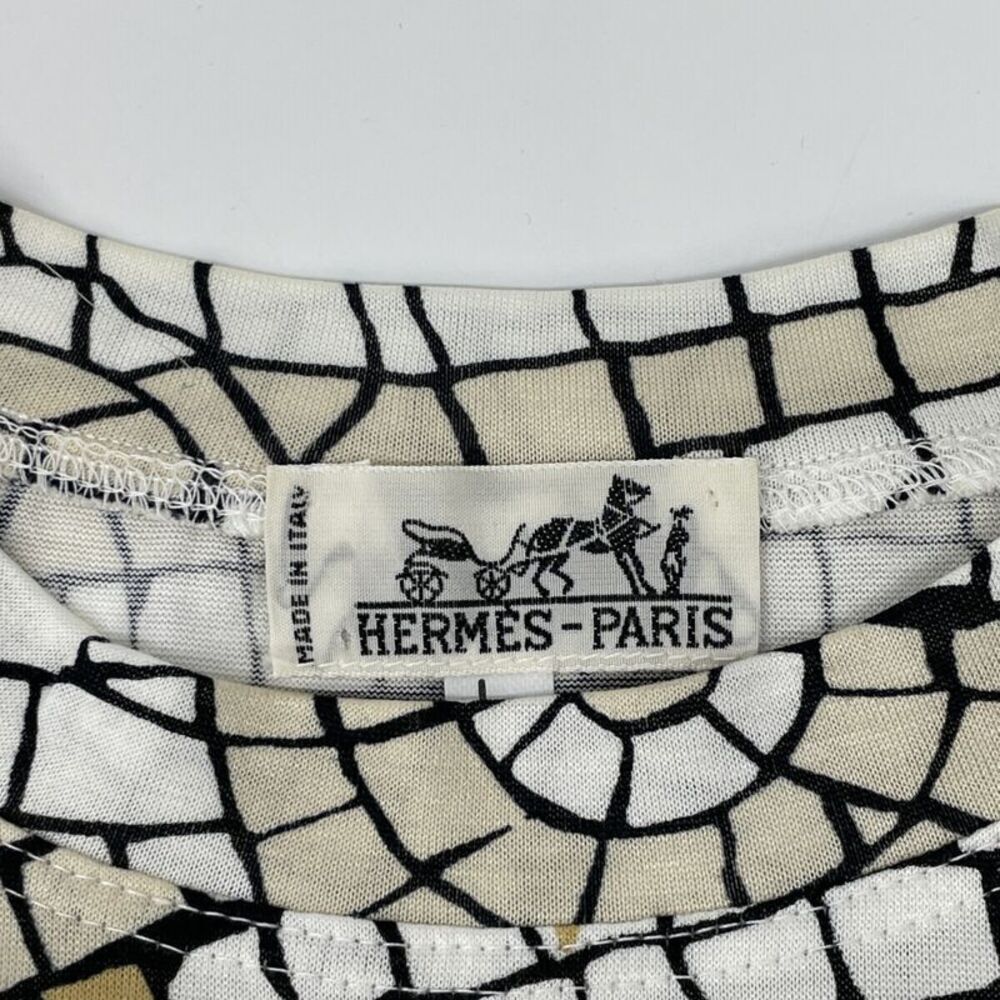 Hermes Beautiful Fish Patchwork Design T-Shirt L - image 3